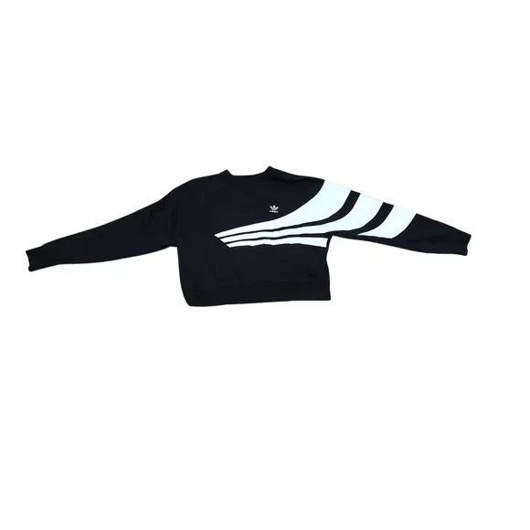 Adidas Originals Sewn Stripe Crop Sweater - Picture 3 of 15